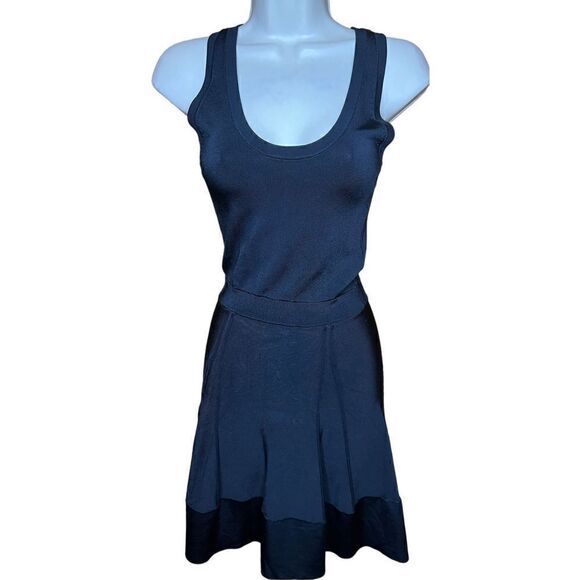 A.L.C. Scoop Neck Black Tank Pleated Dress Size XS - Picture 1 of 6